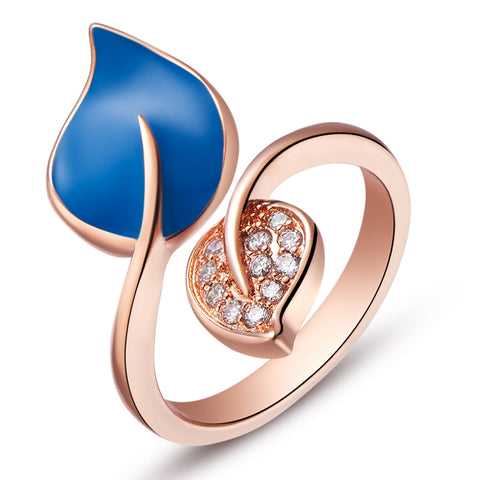 White Gold Plated Rose Gold Ring LSJ422