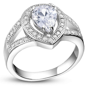 White Gold Ring LSJ589