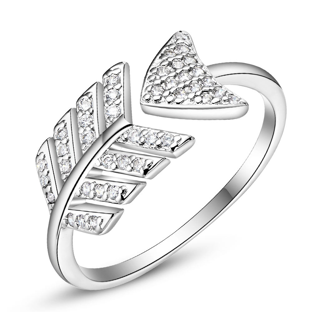 White Gold Plated Ring LSJ632