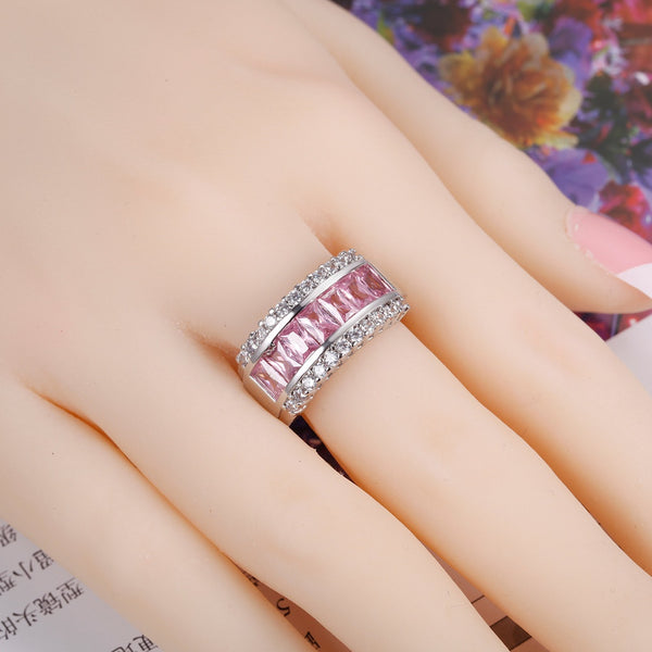 White Gold Plated Ring LSJ663