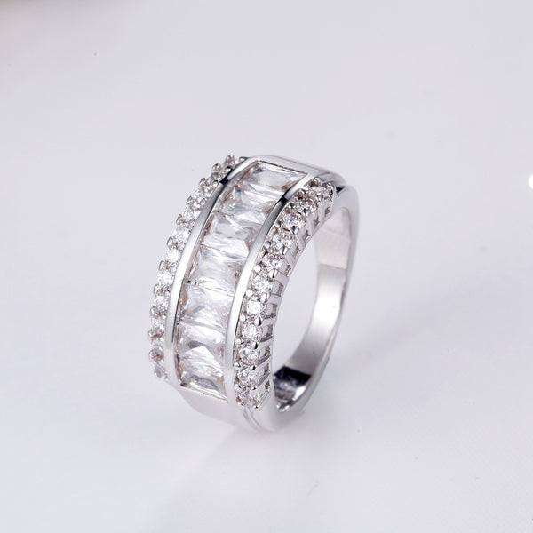 White Gold Plated Ring LSJ664
