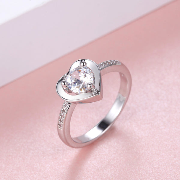 White Gold Ring LSJ673