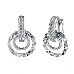 White Gold Earrings LSE147