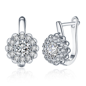 White Gold Earrings LSE151