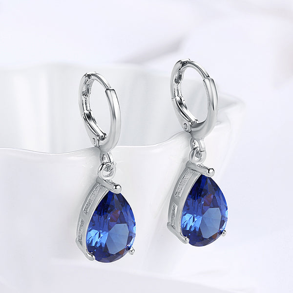 White Gold Earrings LSE154