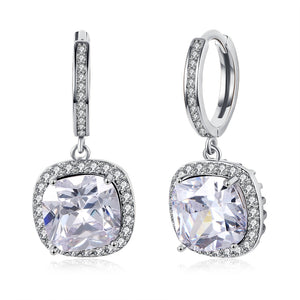 White Gold Earrings LSE163