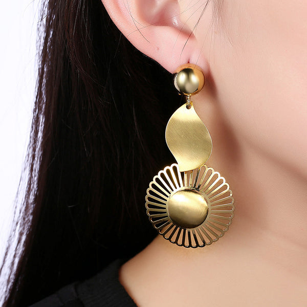 Gold Earrings LSE175