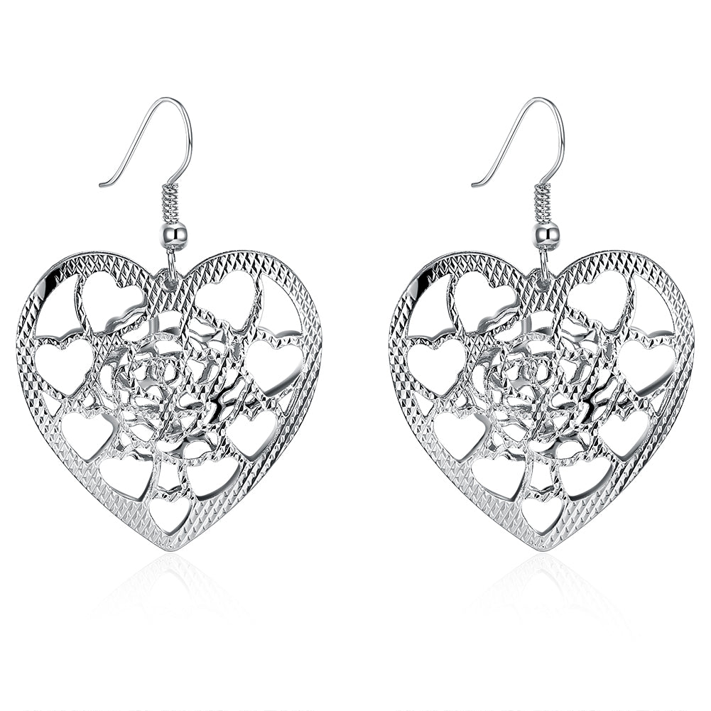 White Gold Earrings LSE206