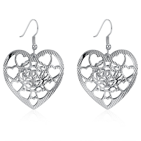 White Gold Earrings LSE206