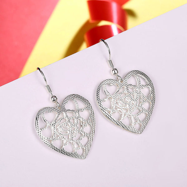 White Gold Earrings LSE206