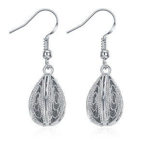 White Gold Earrings LSE214