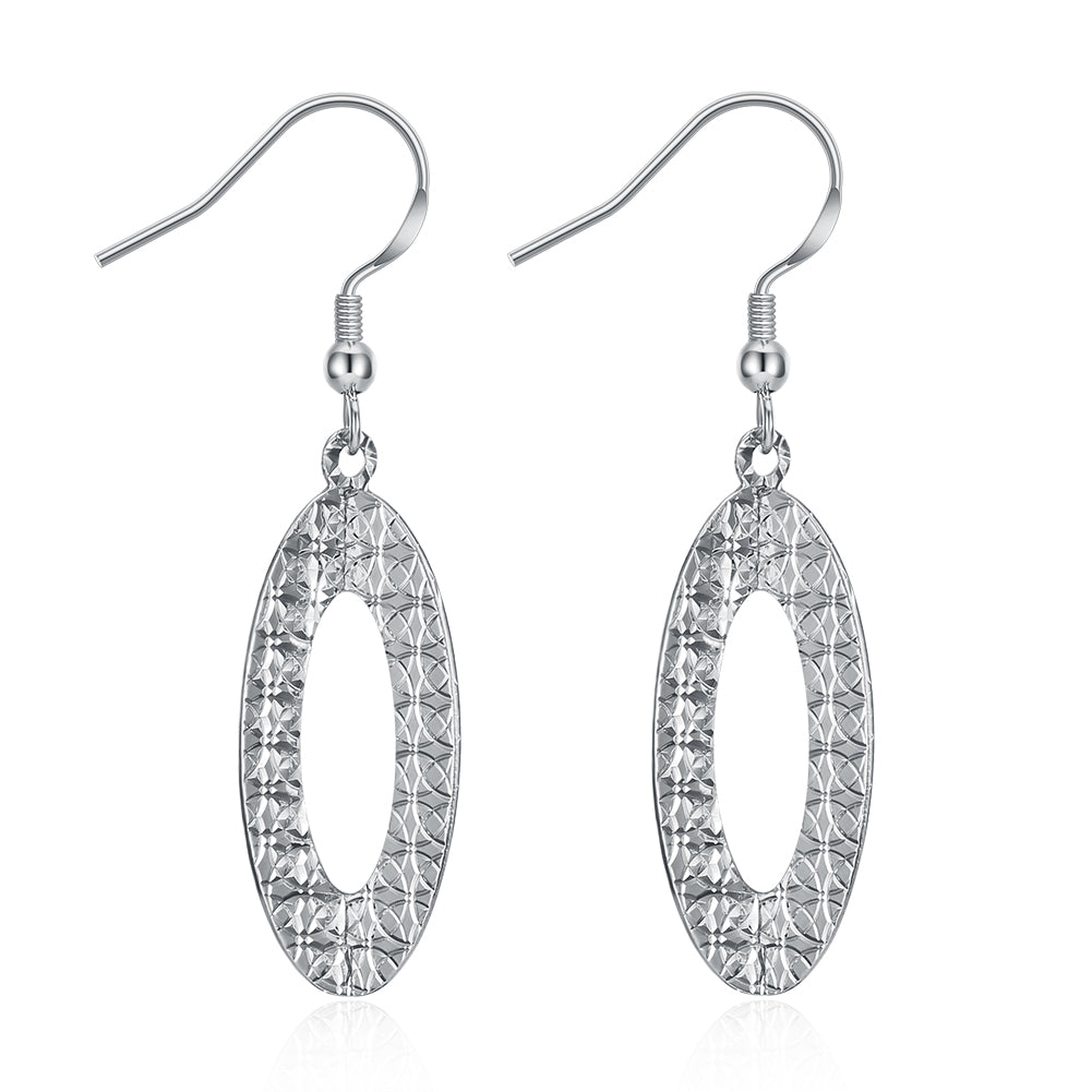 White Gold Earrings LSE219