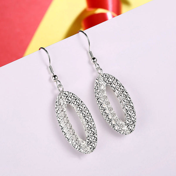 White Gold Earrings LSE219