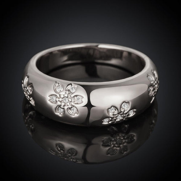 White Gold Ring LSR036-C