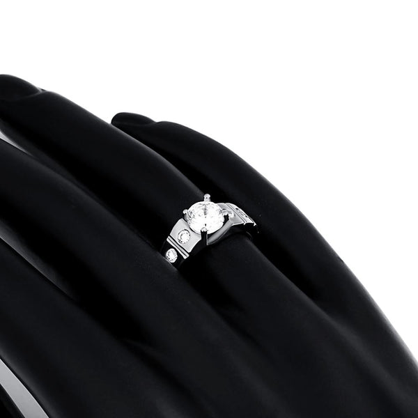 White Gold Ring LSR123-C