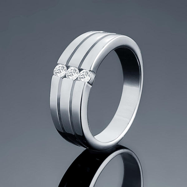 White Gold Ring LSR124-C