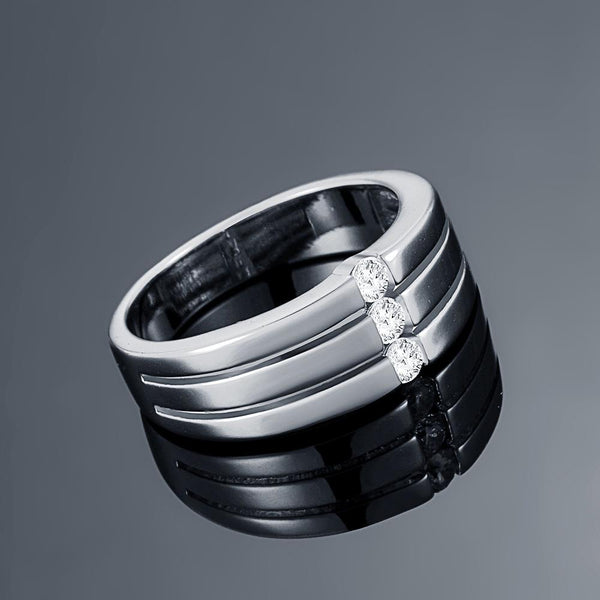 White Gold Ring LSR124-C