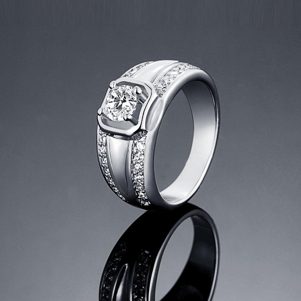 White Gold Ring LSR128-C