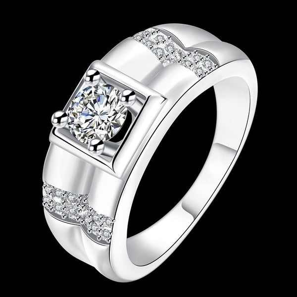 White Gold Ring LSR129-C