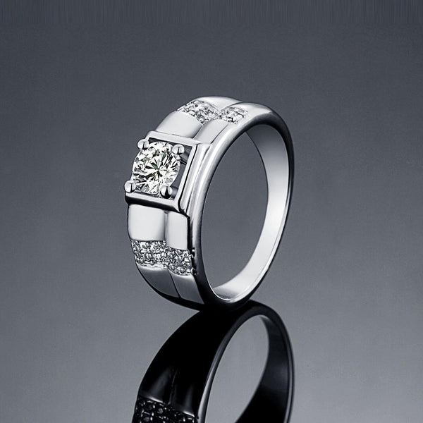 White Gold Ring LSR129-C