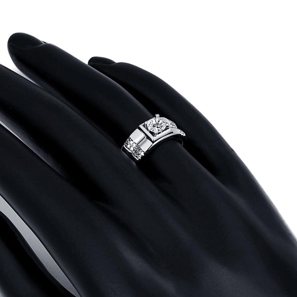 White Gold Ring LSR129-C