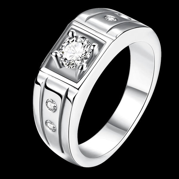 White Gold Ring LSR133-C