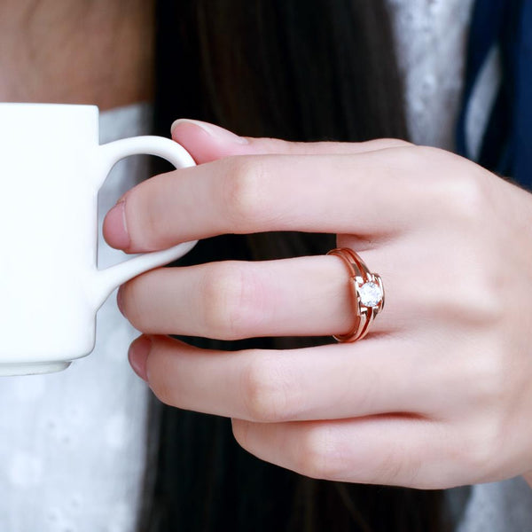 Rose Gold Ring LSR167-A