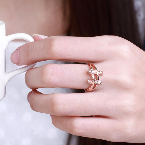 Rose Gold Ring LSR169-A