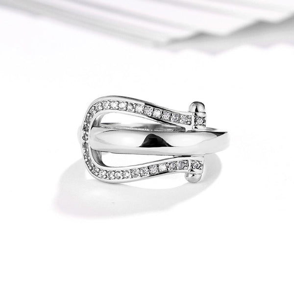 White Gold Ring LSR217-C