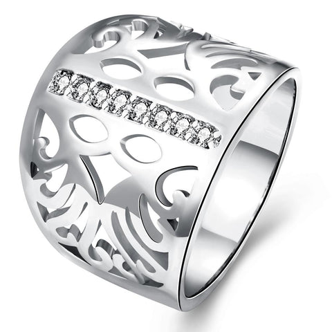 White Gold Ring LSR313-C