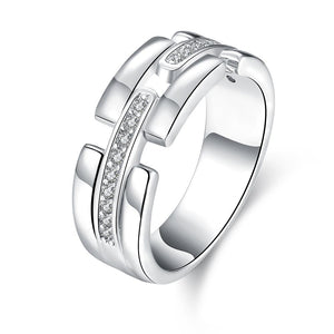 White Gold Ring LSR394-B