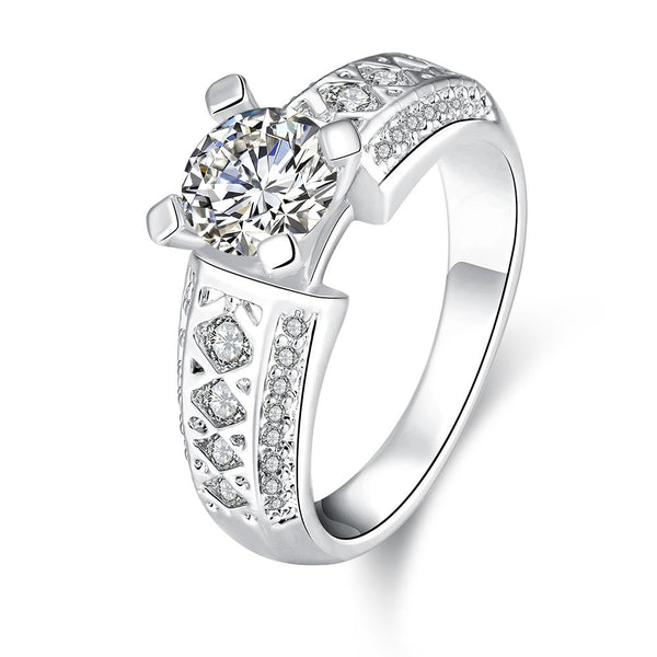 White Gold Ring LSR405-C