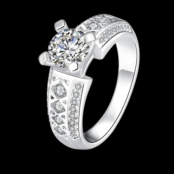 White Gold Ring LSR405-C