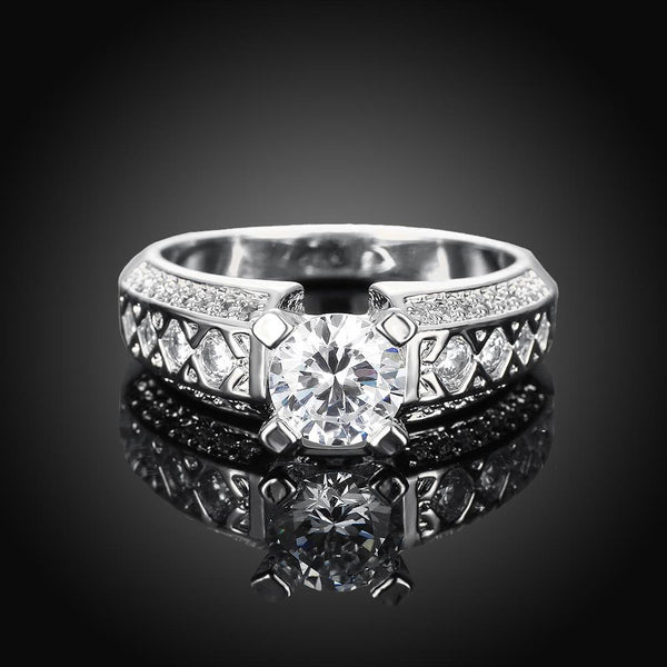 White Gold Ring LSR405-C