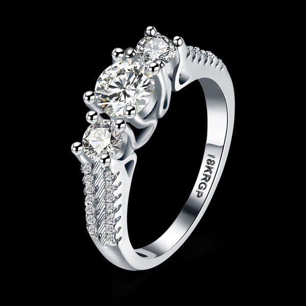 White Gold Ring LSR810-C