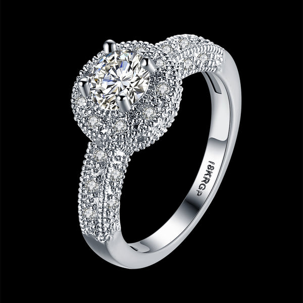 White Gold Ring LSR813-C