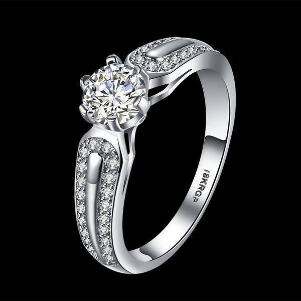 White Gold Ring LSR819-C