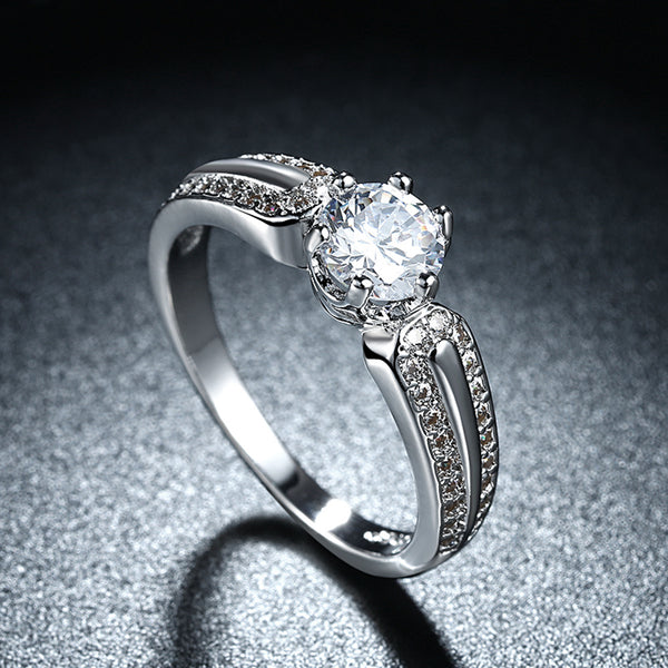 White Gold Ring LSR819-C