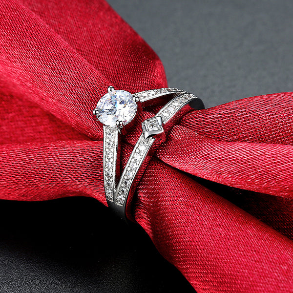 White Gold Ring LSR824-C