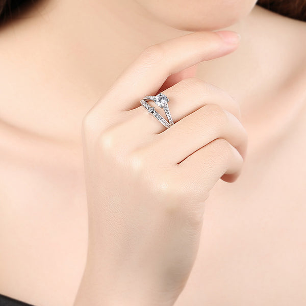 White Gold Ring LSR824-C