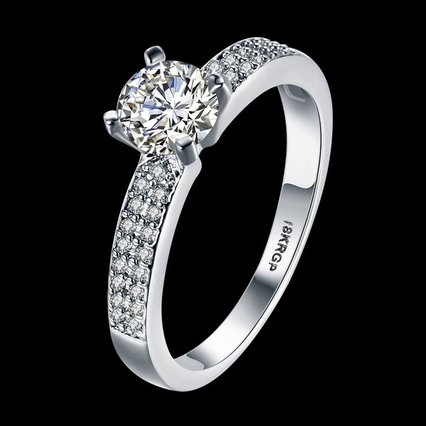 White Gold Ring LSR828-C