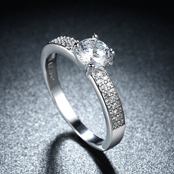 White Gold Ring LSR828-C