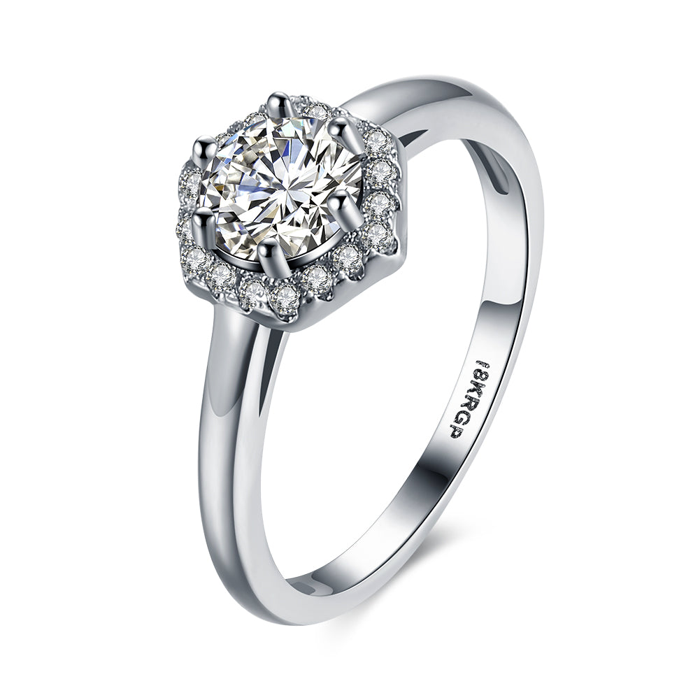 White Gold Ring LSR829-C