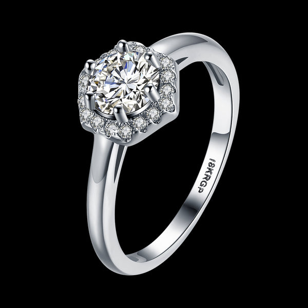 White Gold Ring LSR829-C