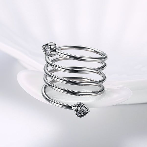 White Gold Ring LSR843-C