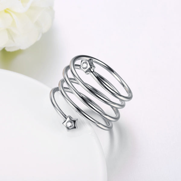 White Gold Ring LSR844-C