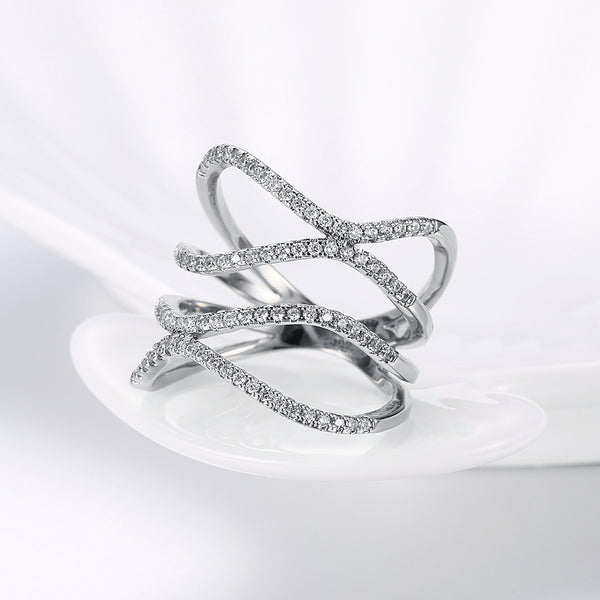 White Gold Ring LSR845-C