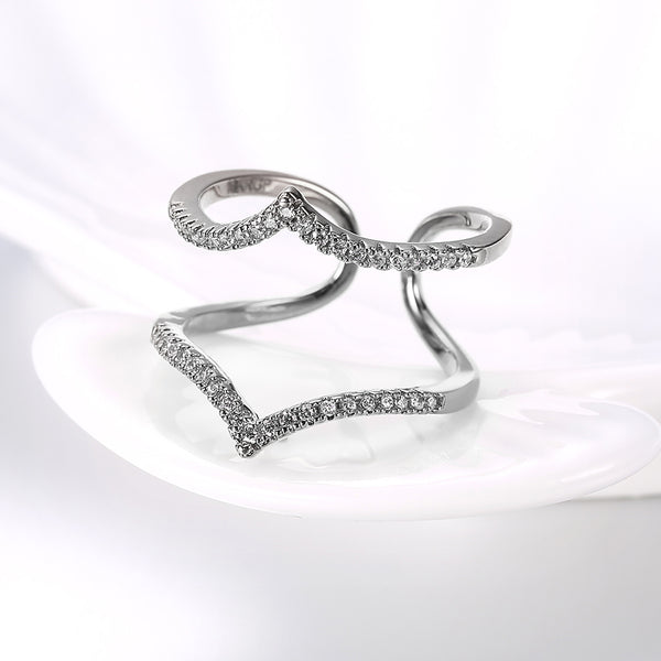 White Gold Ring LSR853