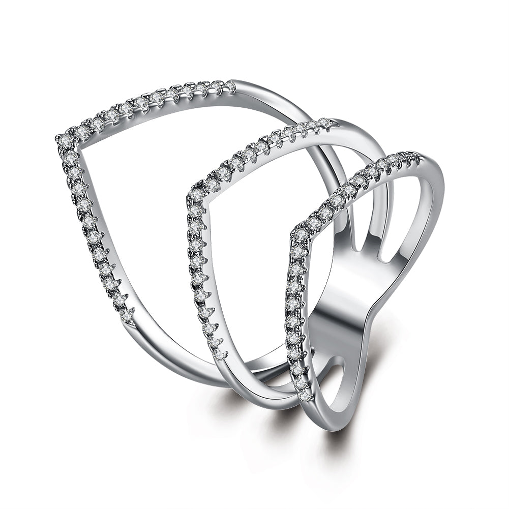 White Gold Ring LSR858-C