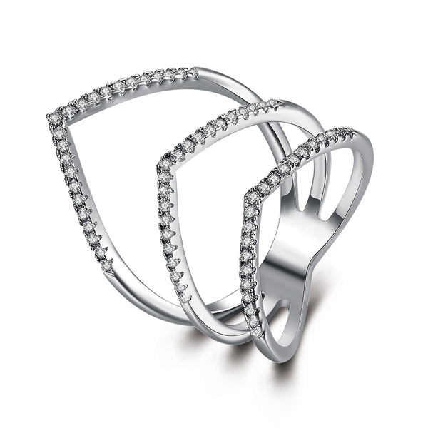 White Gold Ring LSR858-C